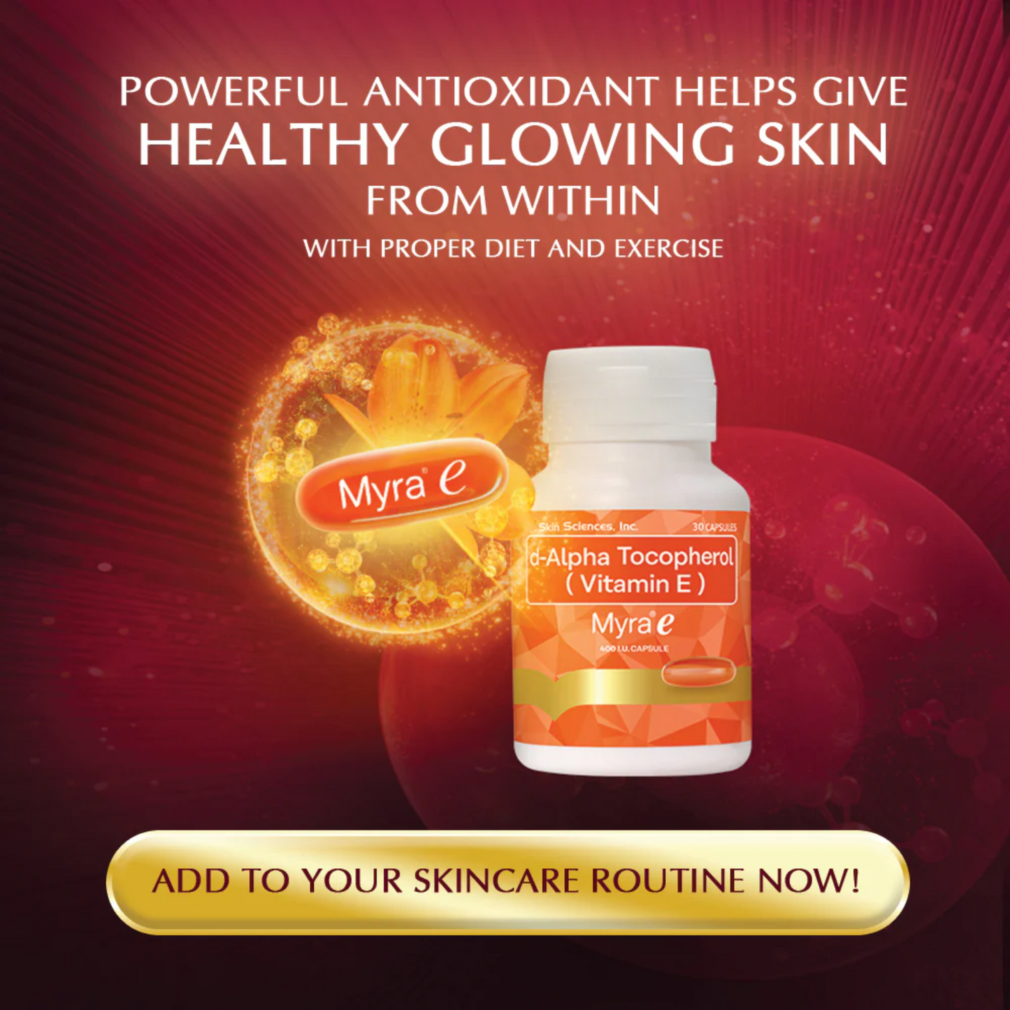 Myra E 400 IU Vitamin E d-Alpha Tocopherol 90 Capsules