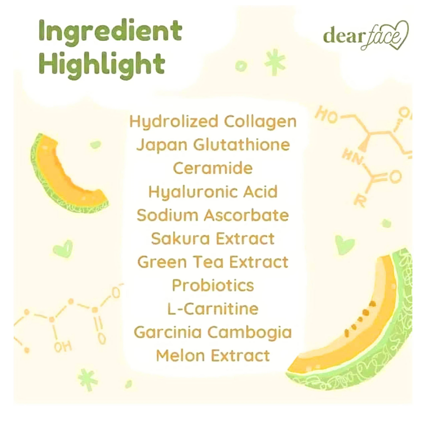 Beauty Milk Japanese Collagen Melon Drink - 50,000mg Hydrolyzed Collagen