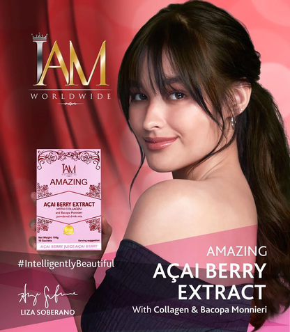 Amazing Acai Berry Extract with Collagen and Bacopa Monnieri Powdered Drink Mix