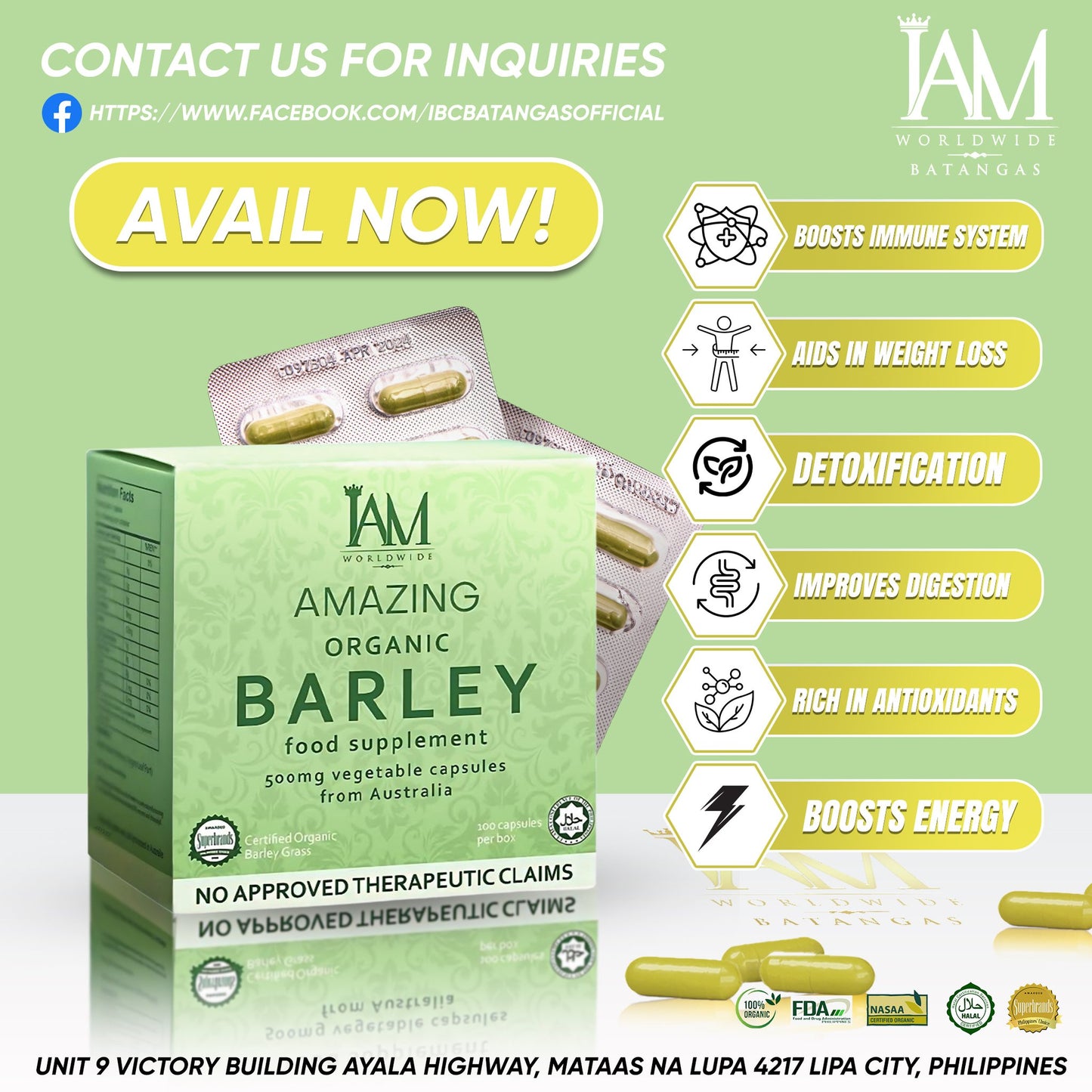 IAM Amazing Barley Capsule 1 Box
