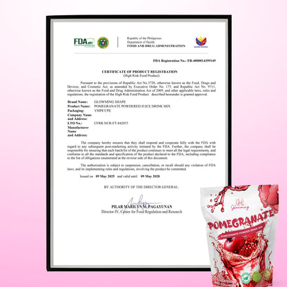 Glowming Pomegranate Juice