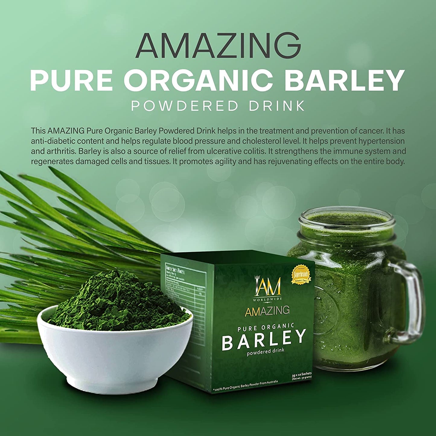 3 Box Amazing Pure organic Barley
